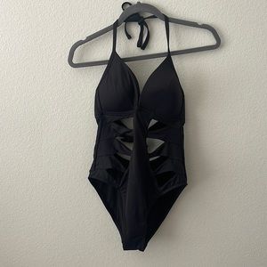Black cut out one piece